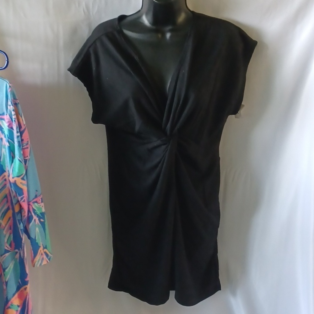 ANTISTAR BLACK TWIST FRONT DRESS